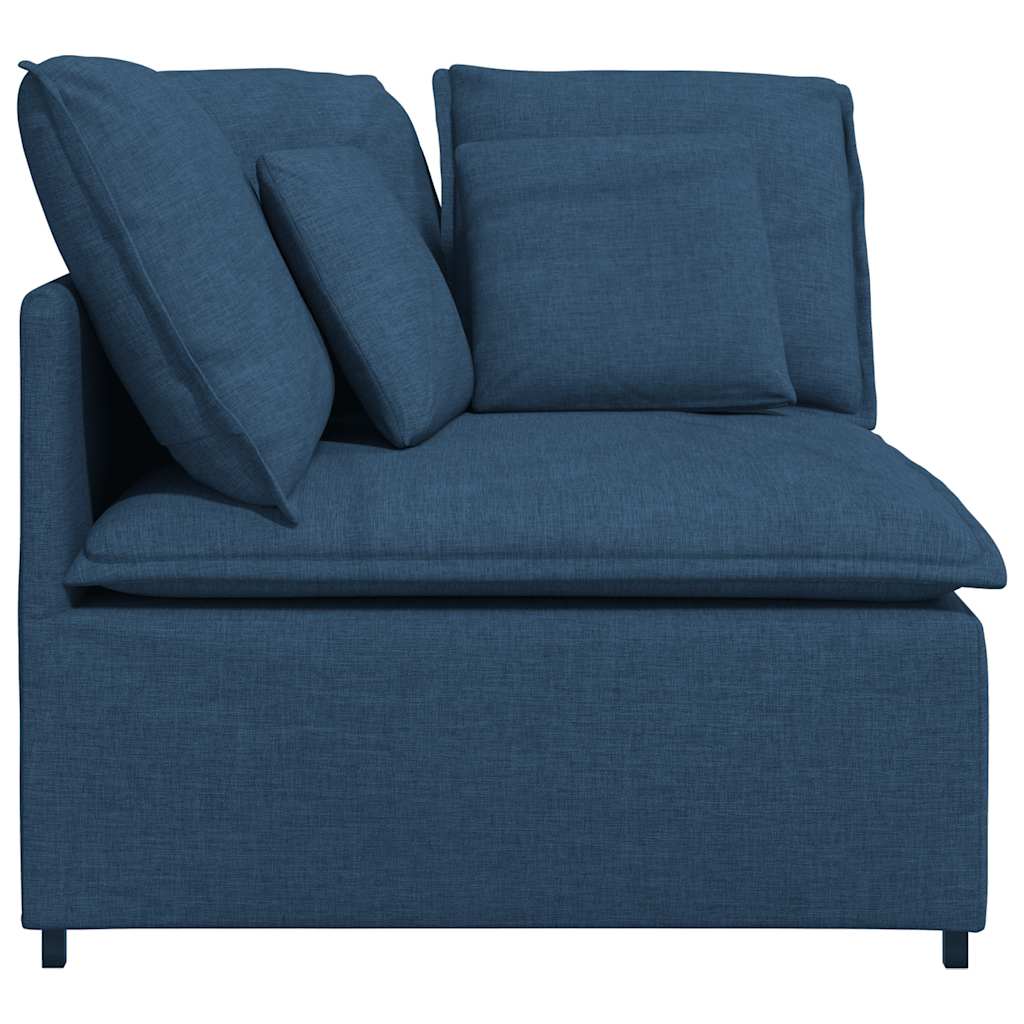 Modulaire hoekmodule bank met kussens 100 cm blauw is nu te koop bij PeponiXL, paradijselijk wonen!