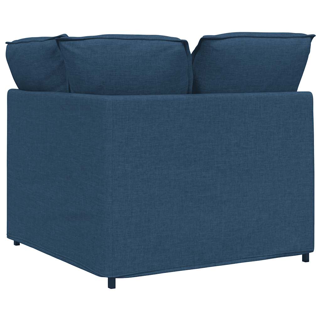 Modulaire hoekmodule bank met kussens 100 cm blauw is nu te koop bij PeponiXL, paradijselijk wonen!