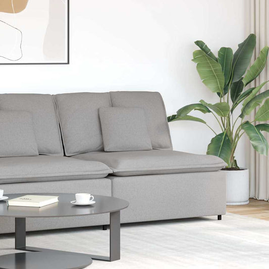 Modulaire hoekmodule bank met kussens 100 cm wolk grijs is nu te koop bij PeponiXL, paradijselijk wonen!