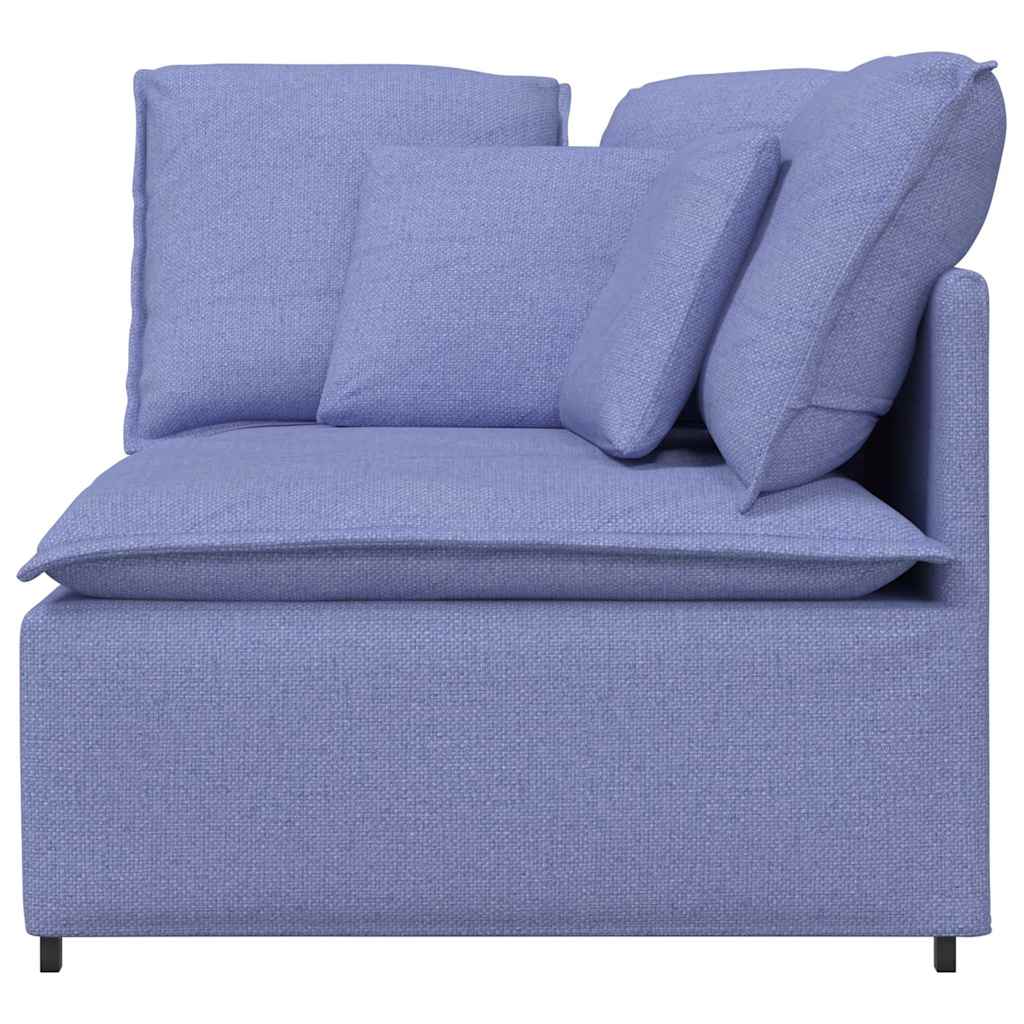 Modulaire hoekmodule bank met kussens 100 cm spijkerblauw is nu te koop bij PeponiXL, paradijselijk wonen!