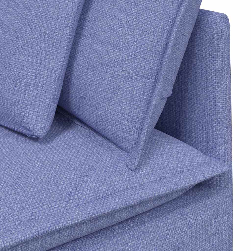 Modulaire hoekmodule bank met kussens 100 cm spijkerblauw is nu te koop bij PeponiXL, paradijselijk wonen!