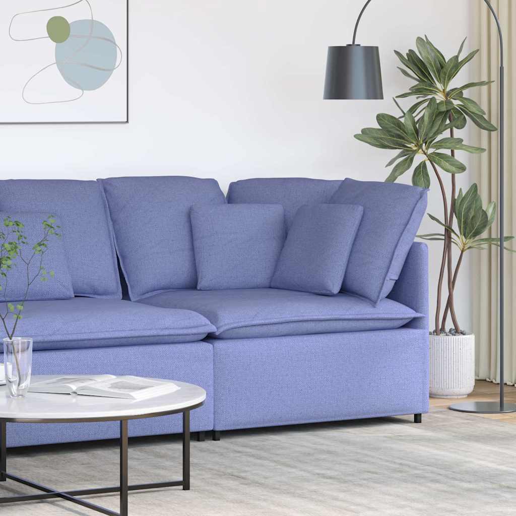 Modulaire hoekmodule bank met kussens 100 cm spijkerblauw is nu te koop bij PeponiXL, paradijselijk wonen!