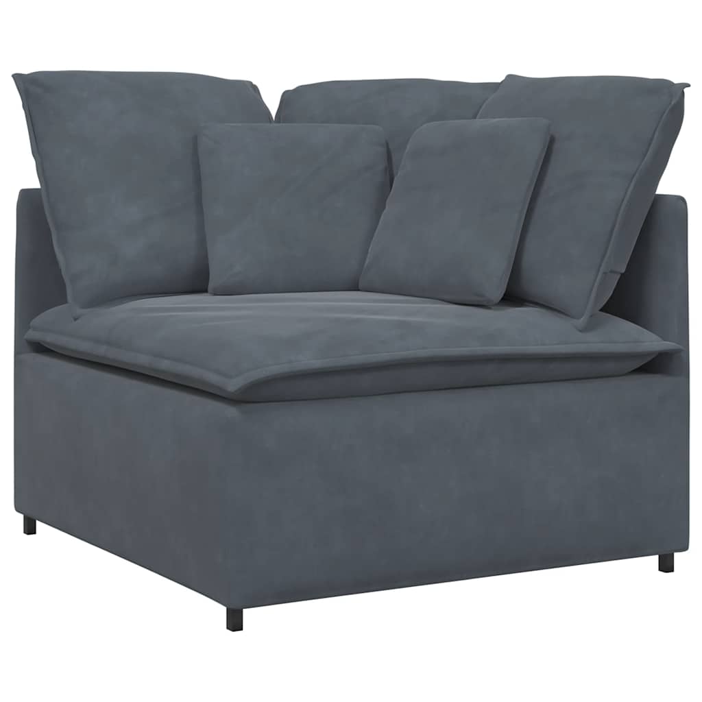 Modulaire hoekbank met kussens 100 cm donkergrijs is nu te koop bij PeponiXL, paradijselijk wonen!