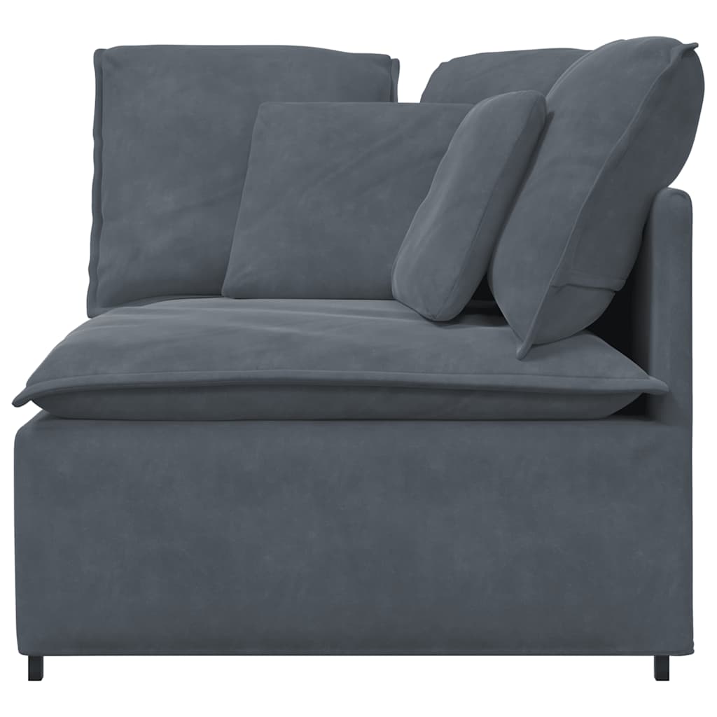Modulaire hoekbank met kussens 100 cm donkergrijs is nu te koop bij PeponiXL, paradijselijk wonen!
