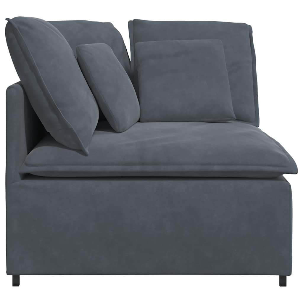 Modulaire hoekbank met kussens 100 cm donkergrijs is nu te koop bij PeponiXL, paradijselijk wonen!