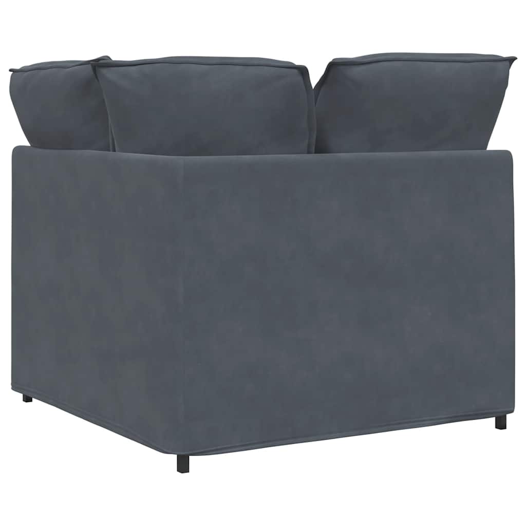 Modulaire hoekbank met kussens 100 cm donkergrijs is nu te koop bij PeponiXL, paradijselijk wonen!