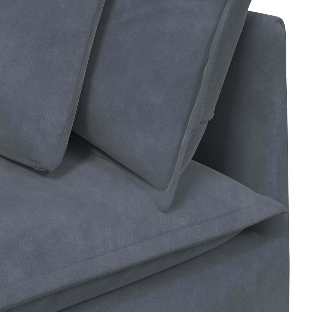 Modulaire hoekbank met kussens 100 cm donkergrijs is nu te koop bij PeponiXL, paradijselijk wonen!