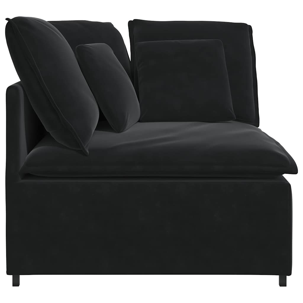 Modulaire hoekmodule bank met kussens 100 cm zwart is nu te koop bij PeponiXL, paradijselijk wonen!