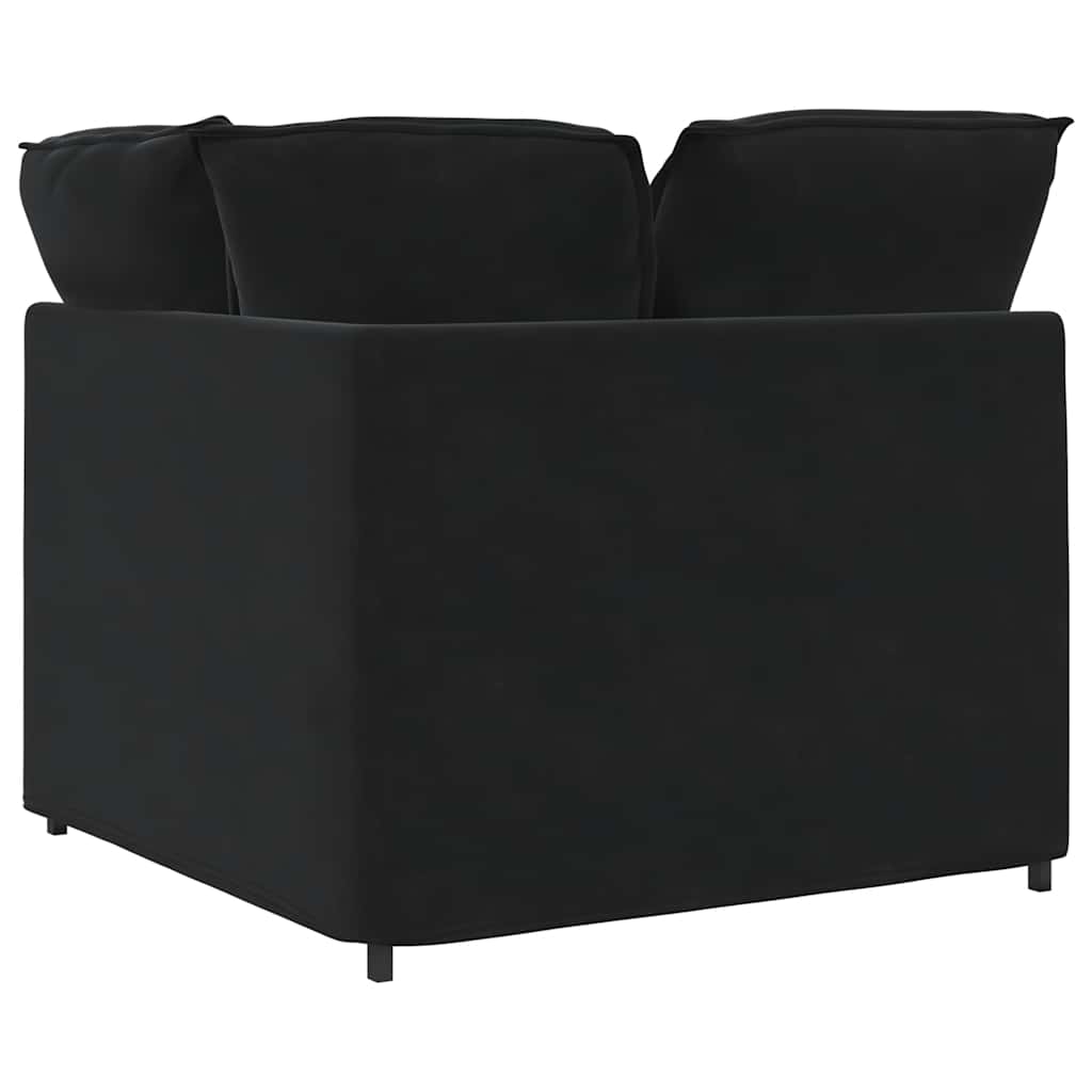 Modulaire hoekmodule bank met kussens 100 cm zwart is nu te koop bij PeponiXL, paradijselijk wonen!