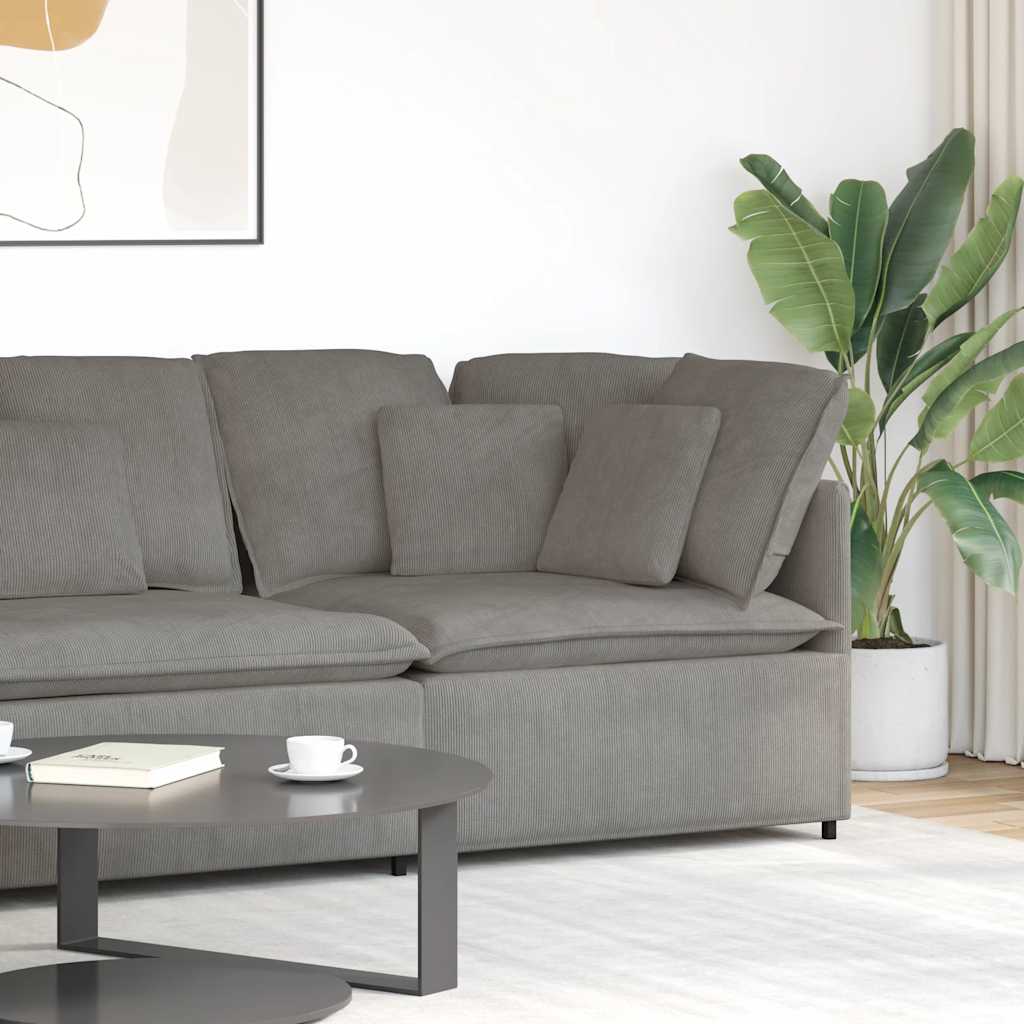 Modulaire hoekmodule bank met kussens 100 cm lichtgrijs is nu te koop bij PeponiXL, paradijselijk wonen!