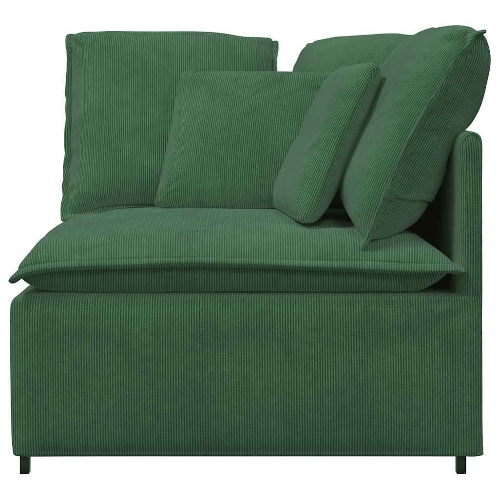 Modulaire hoekmodule bank met kussens 100 cm donkergroen is nu te koop bij PeponiXL, paradijselijk wonen!