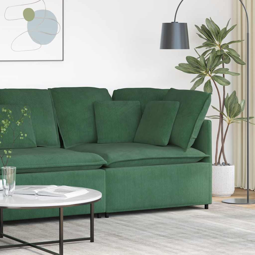Modulaire hoekmodule bank met kussens 100 cm donkergroen is nu te koop bij PeponiXL, paradijselijk wonen!