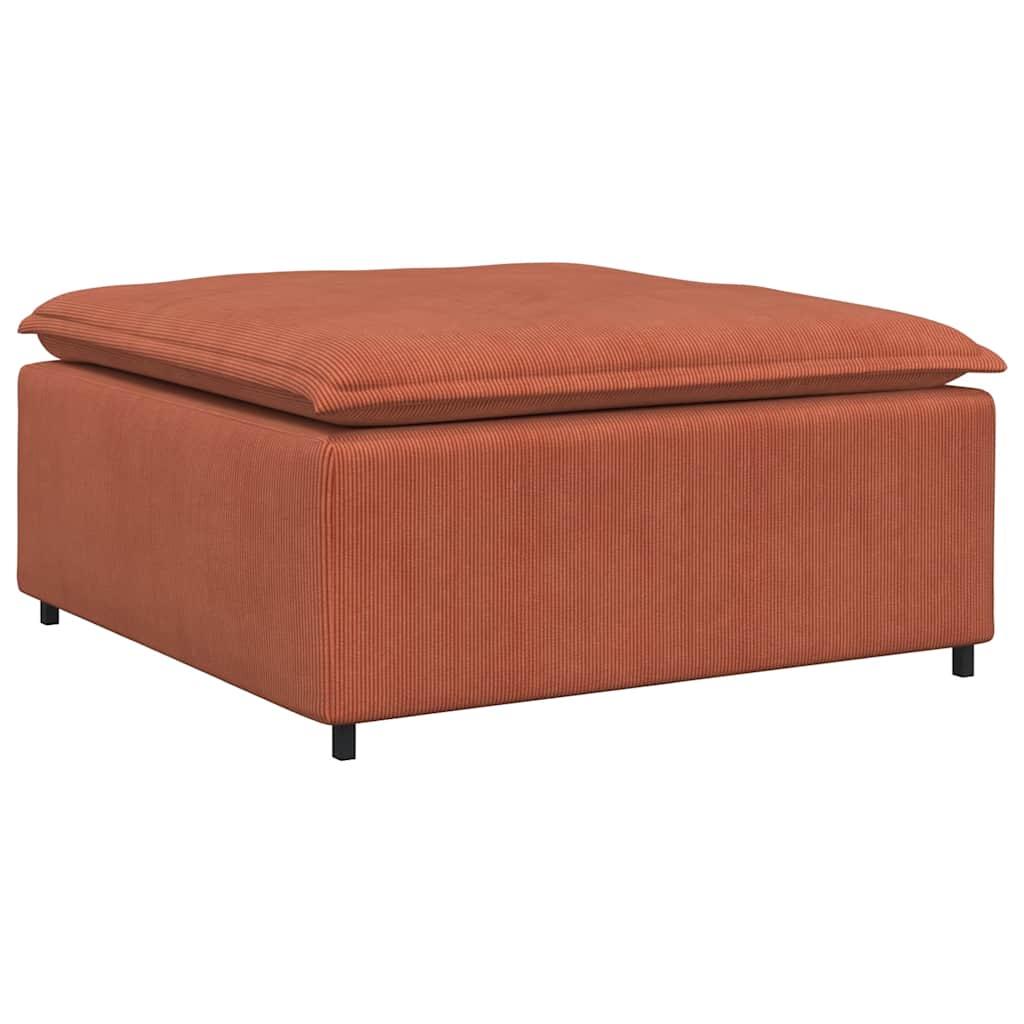 Modulaire bank voetenbank module rood oranje 100x100x48 cm is nu te koop bij PeponiXL, paradijselijk wonen!