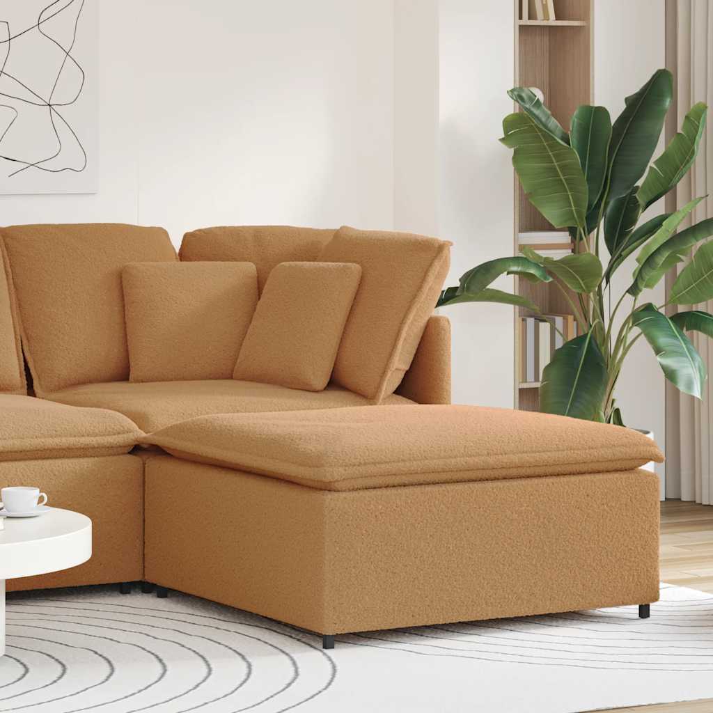 Modulaire bank voetenbank module beige 100x100x48 cm is nu te koop bij PeponiXL, paradijselijk wonen!