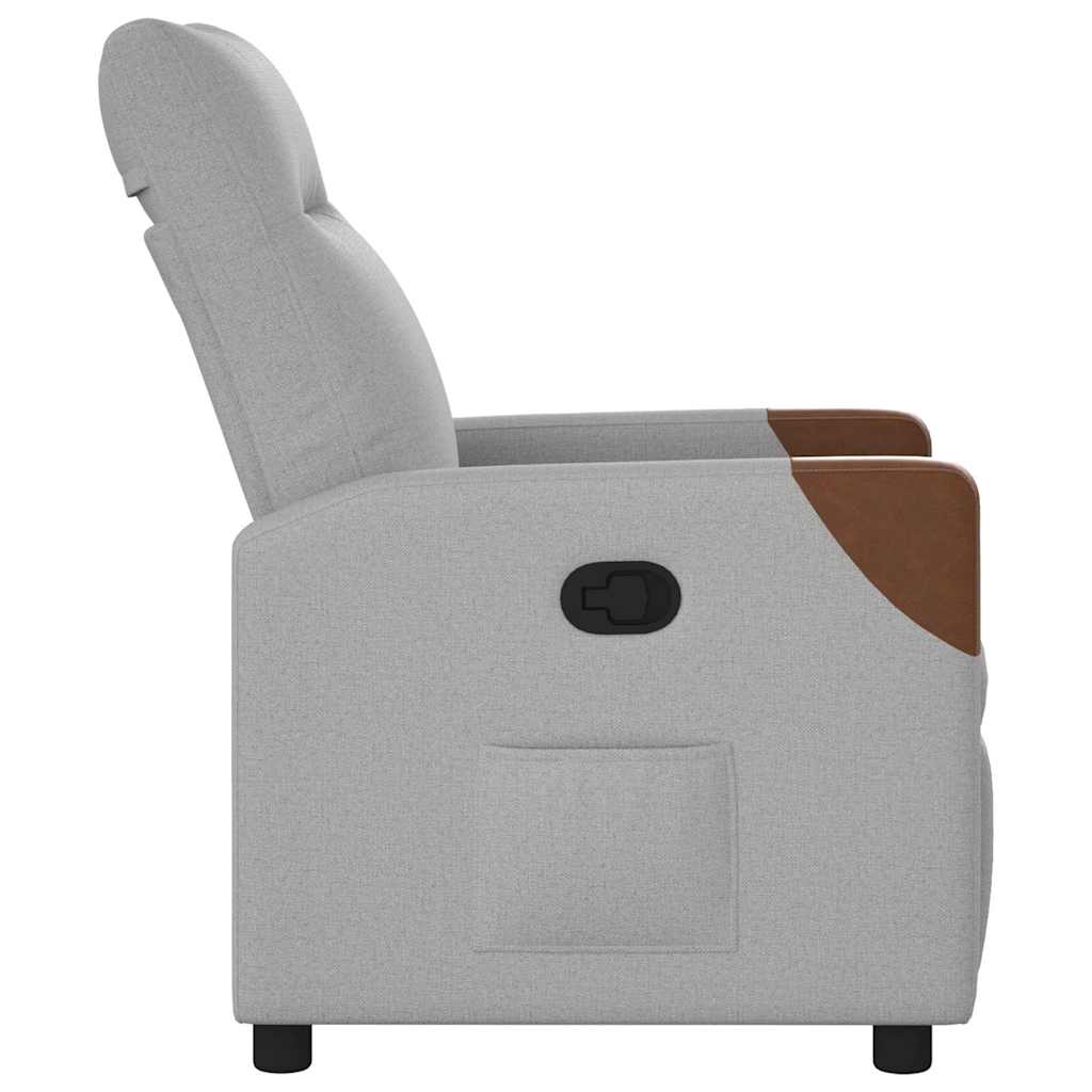Fauteuil verstelbaar stof wolk grijs is nu te koop bij PeponiXL, paradijselijk wonen!