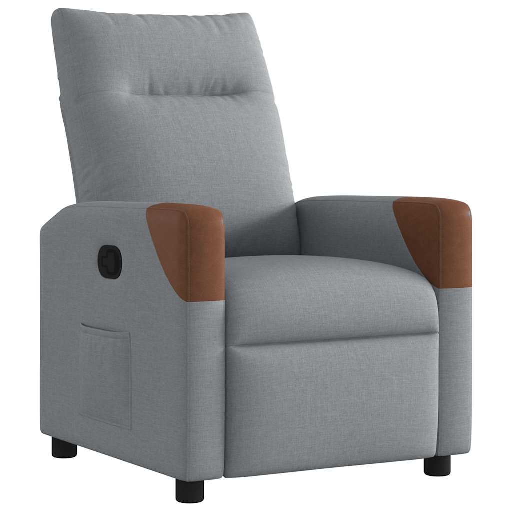 Fauteuil verstelbaar stof lichtgrijs is nu te koop bij PeponiXL, paradijselijk wonen!