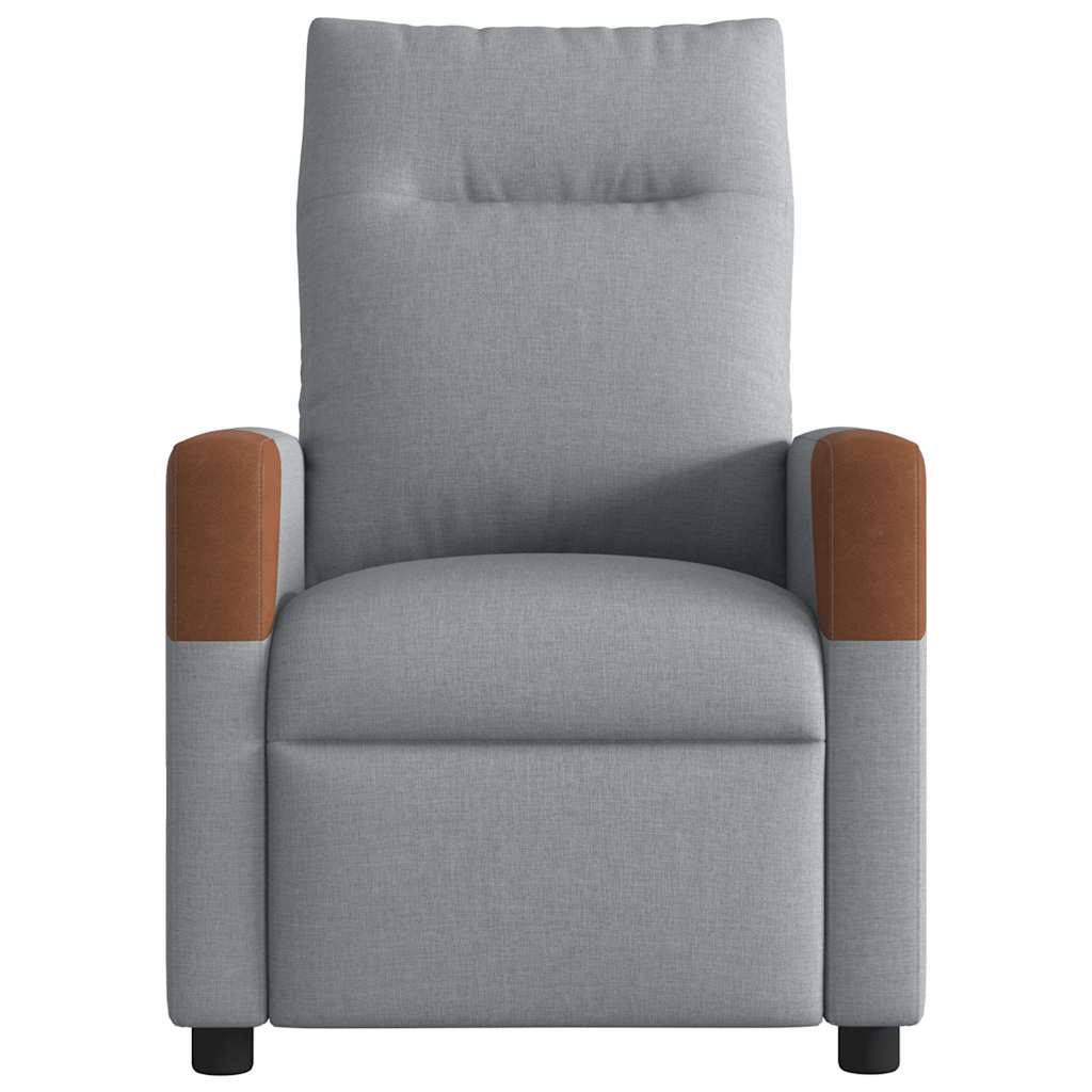 Fauteuil verstelbaar stof lichtgrijs is nu te koop bij PeponiXL, paradijselijk wonen!