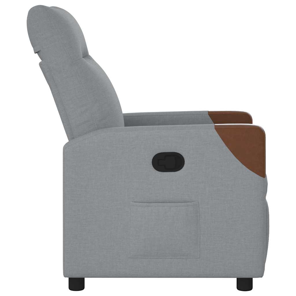 Fauteuil verstelbaar stof lichtgrijs is nu te koop bij PeponiXL, paradijselijk wonen!