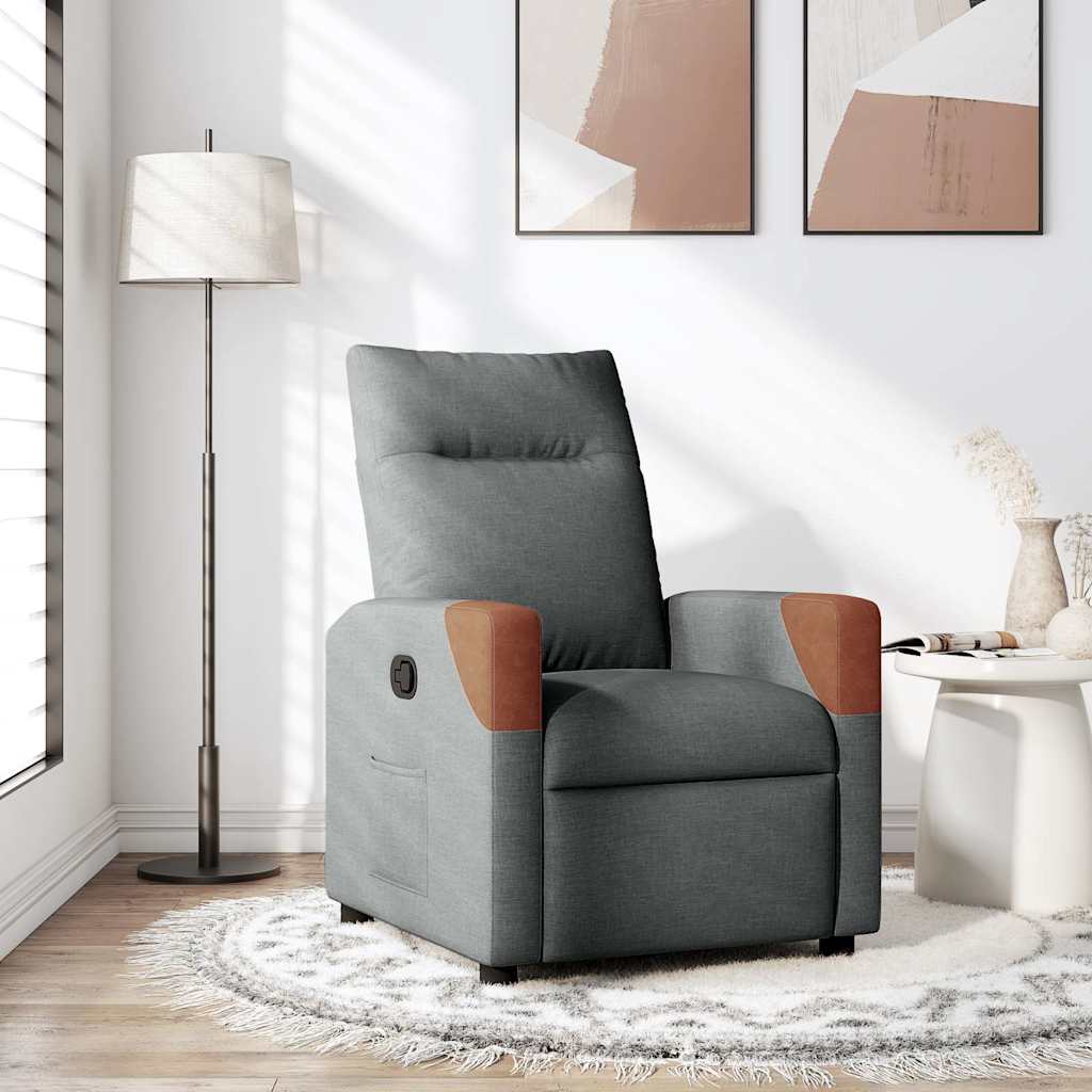 Relaxfauteuil Donkergrijze Stof is nu te koop bij PeponiXL, paradijselijk wonen!