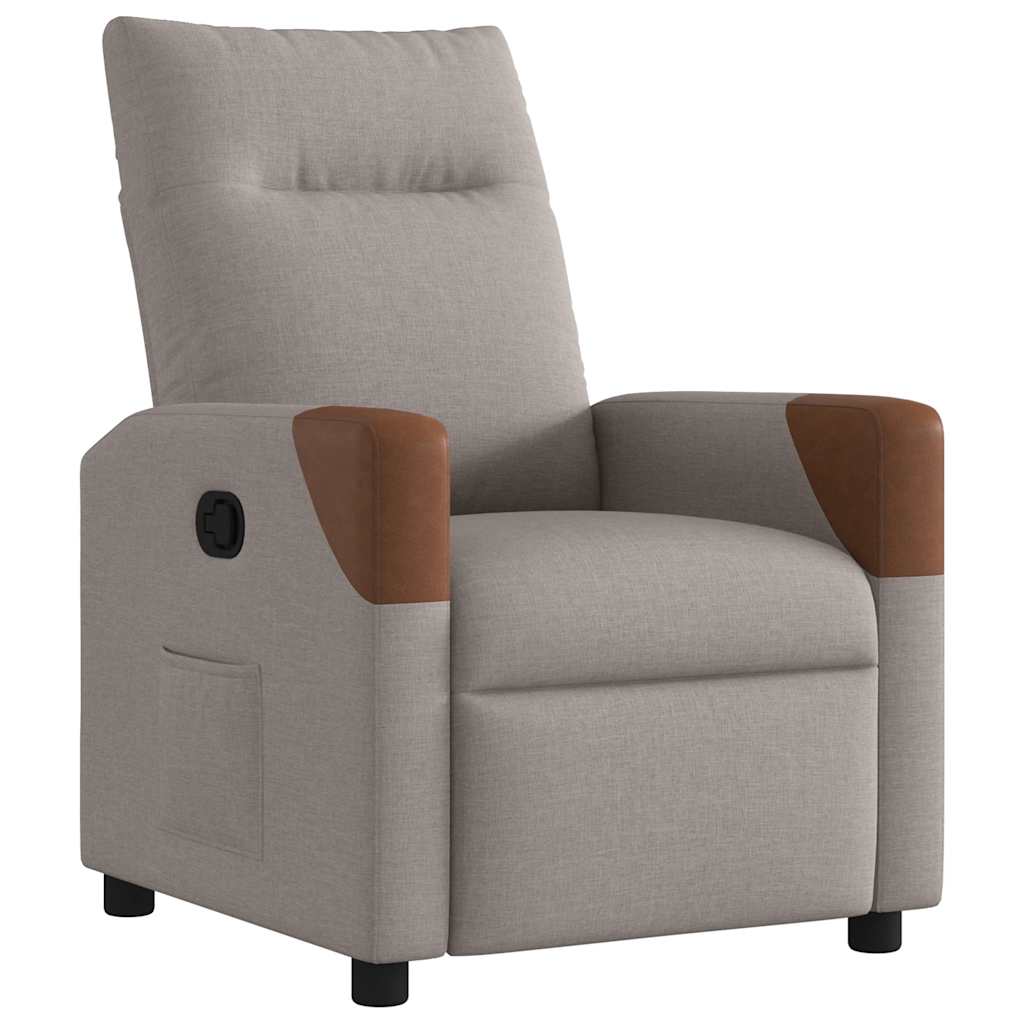 Fauteuil verstelbaar stof taupe is nu te koop bij PeponiXL, paradijselijk wonen!