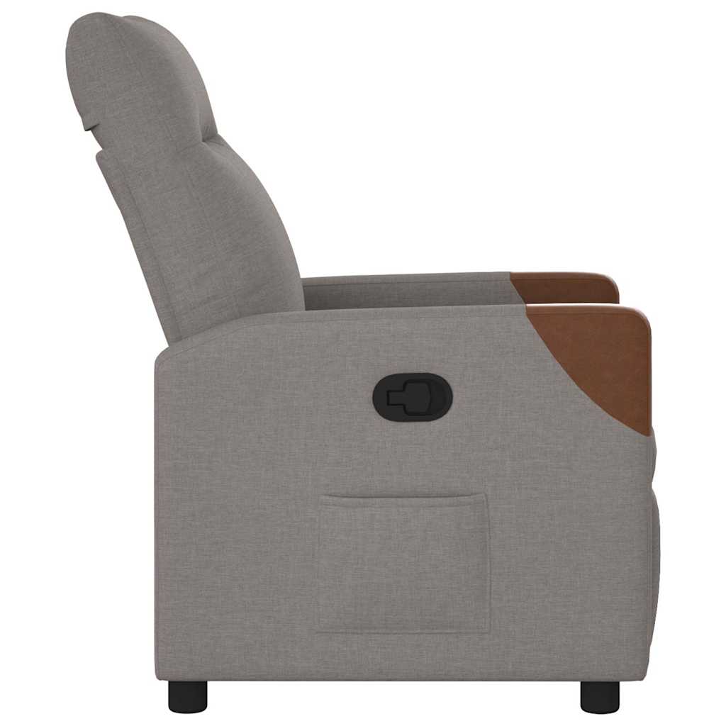 Fauteuil verstelbaar stof taupe is nu te koop bij PeponiXL, paradijselijk wonen!