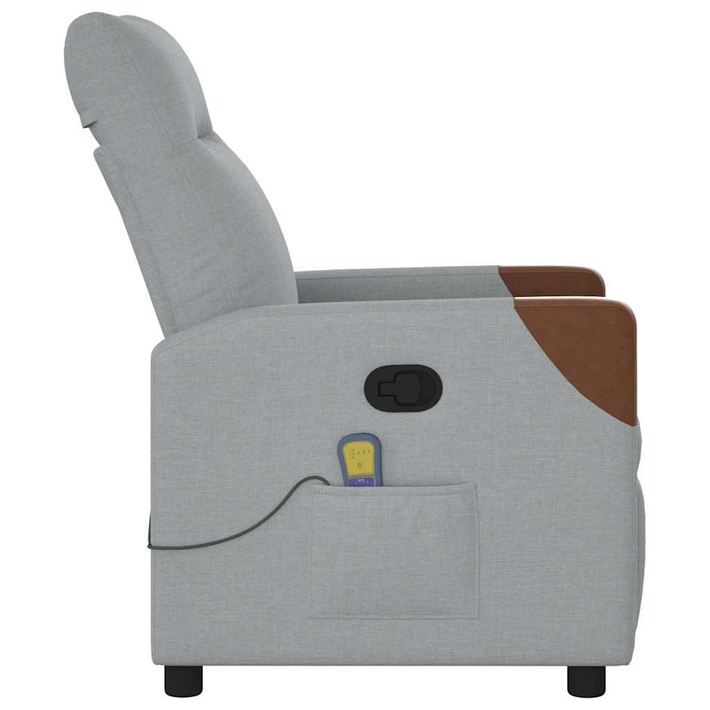 Massagestoel verstelbaar stof lichtgrijs is nu te koop bij PeponiXL, paradijselijk wonen!