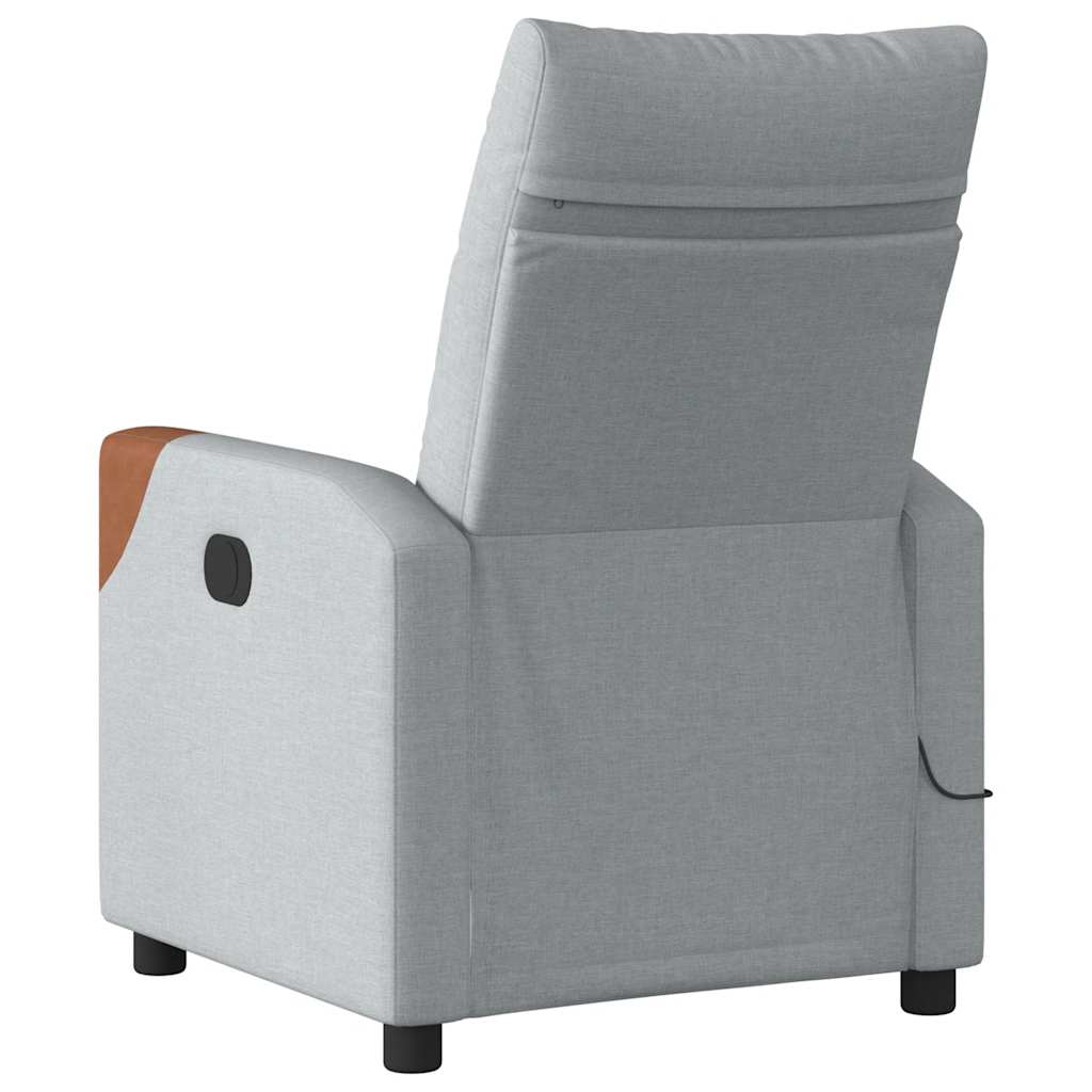 Massagestoel verstelbaar stof lichtgrijs is nu te koop bij PeponiXL, paradijselijk wonen!