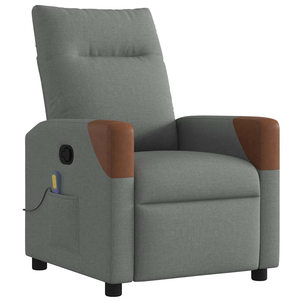 Massagestoel Donkergrijze Stof is nu te koop bij PeponiXL, paradijselijk wonen!