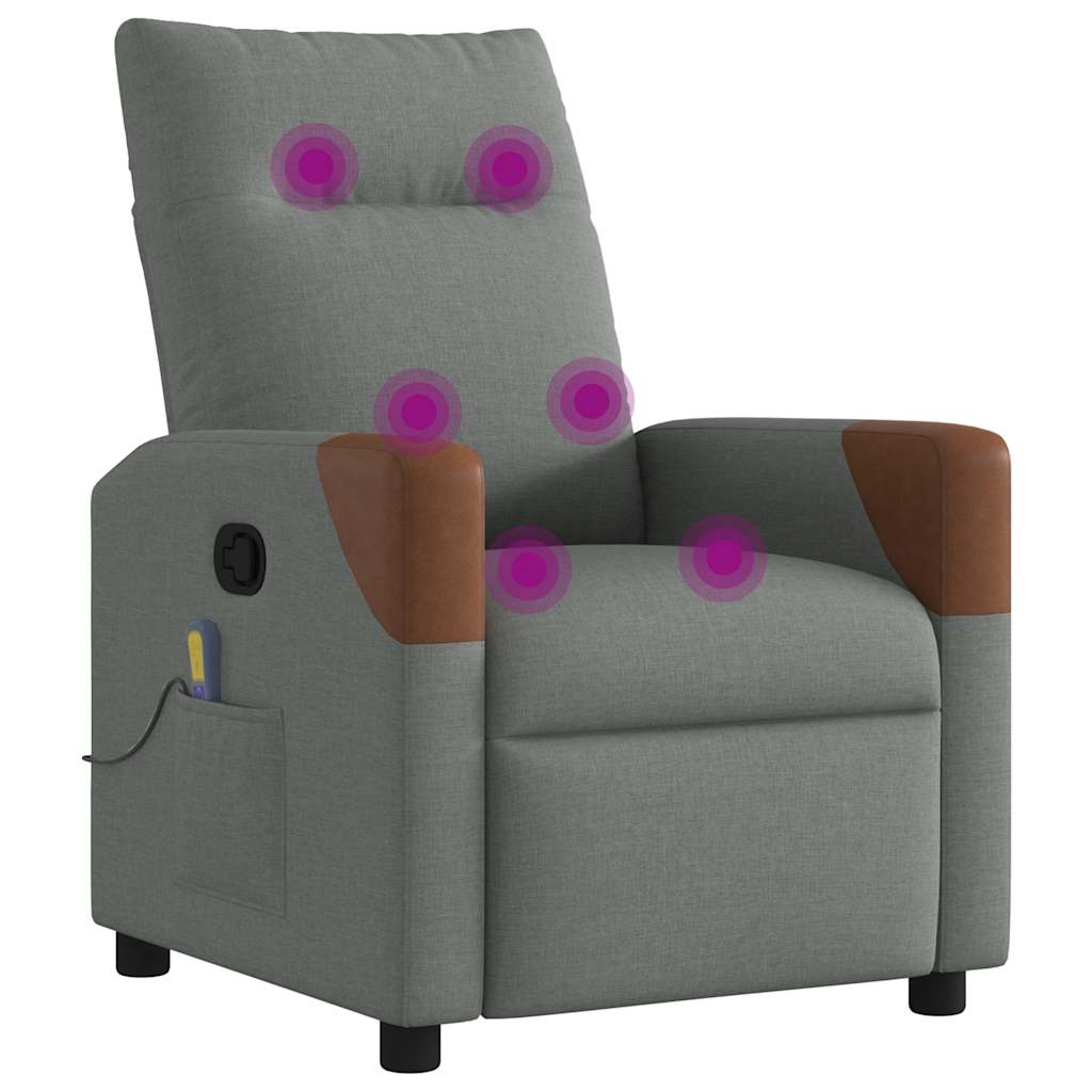 Massagestoel Donkergrijze Stof is nu te koop bij PeponiXL, paradijselijk wonen!