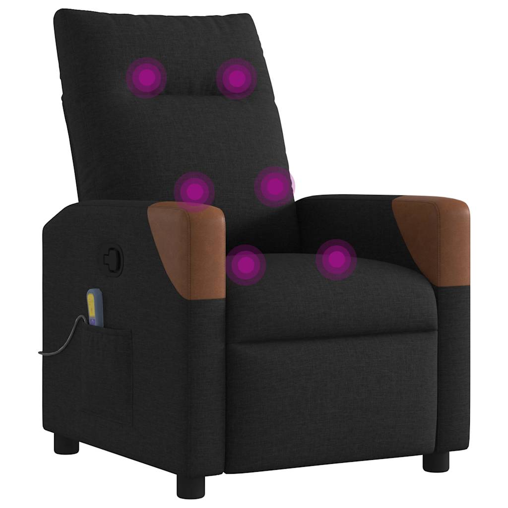 Massagestoel verstelbaar stof zwart is nu te koop bij PeponiXL, paradijselijk wonen!