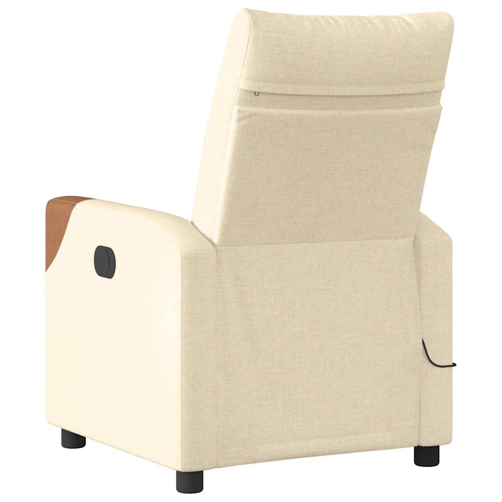 Massagestoel verstelbaar stof crèmekleurig is nu te koop bij PeponiXL, paradijselijk wonen!