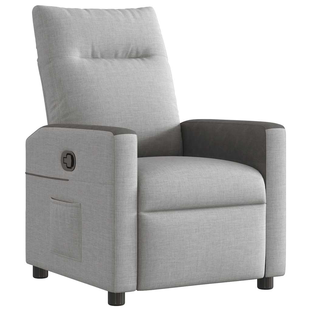 Fauteuil verstelbaar stof wolk grijs is nu te koop bij PeponiXL, paradijselijk wonen!