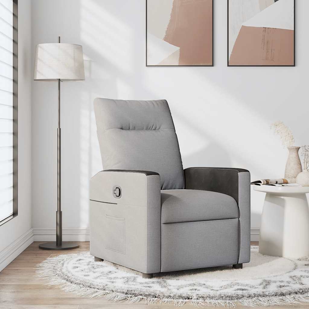 Fauteuil verstelbaar stof wolk grijs is nu te koop bij PeponiXL, paradijselijk wonen!