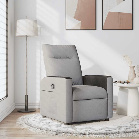 Fauteuil verstelbaar stof wolk grijs is nu te koop bij PeponiXL, paradijselijk wonen!