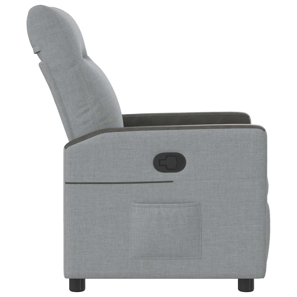 Fauteuil verstelbaar stof lichtgrijs is nu te koop bij PeponiXL, paradijselijk wonen!