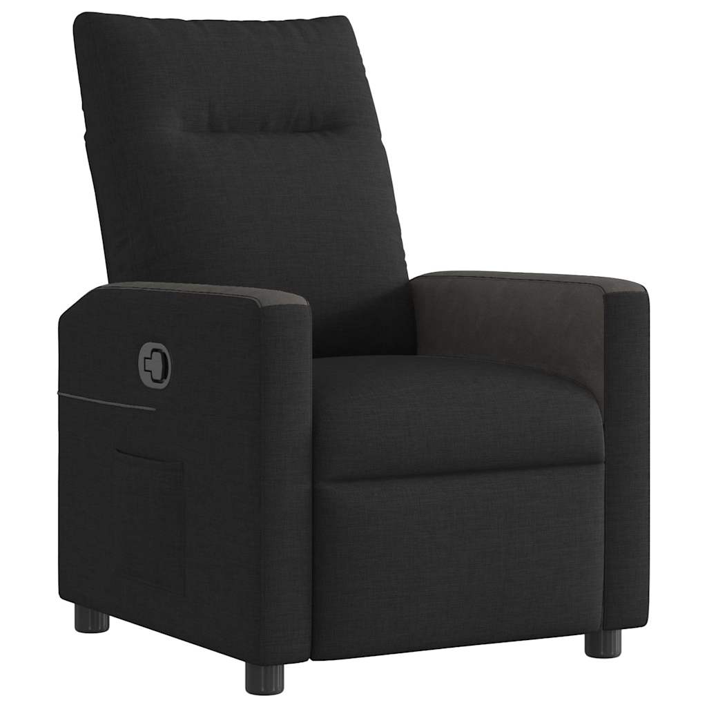 Fauteuil verstelbaar stof zwart is nu te koop bij PeponiXL, paradijselijk wonen!