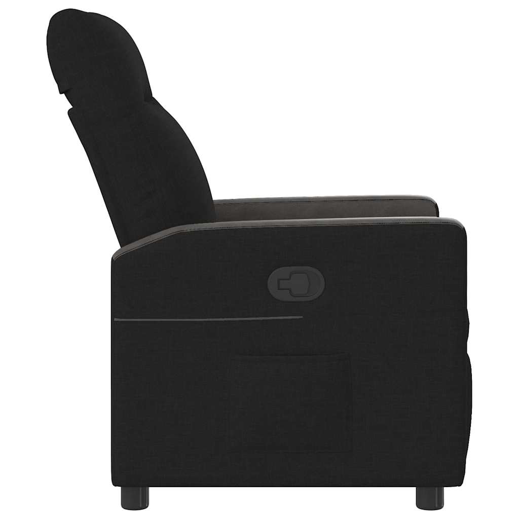 Fauteuil verstelbaar stof zwart is nu te koop bij PeponiXL, paradijselijk wonen!