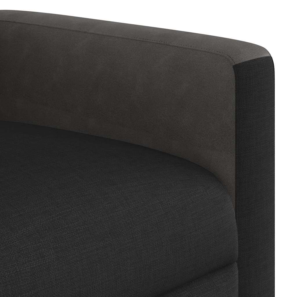 Fauteuil verstelbaar stof zwart is nu te koop bij PeponiXL, paradijselijk wonen!