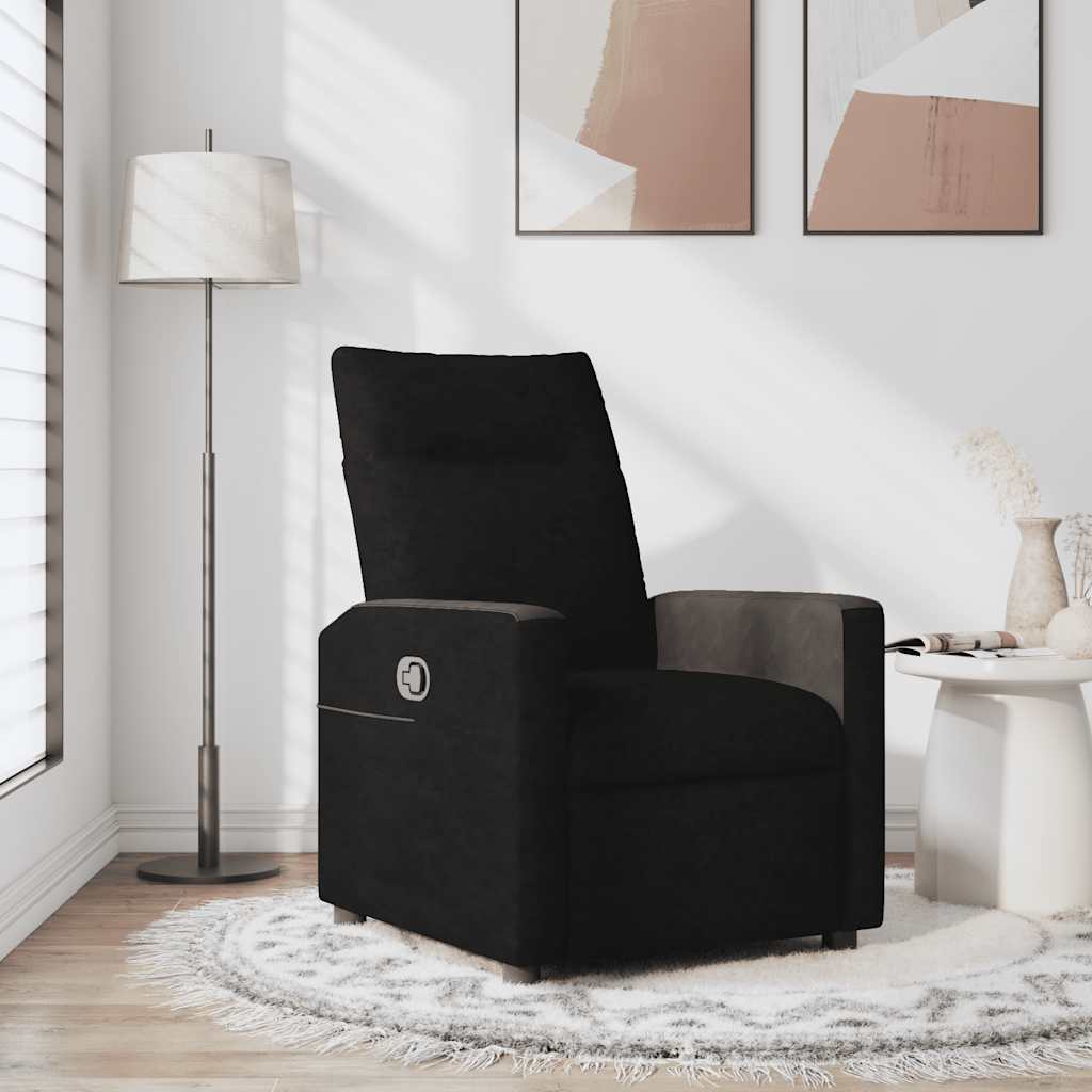 Fauteuil verstelbaar stof zwart is nu te koop bij PeponiXL, paradijselijk wonen!