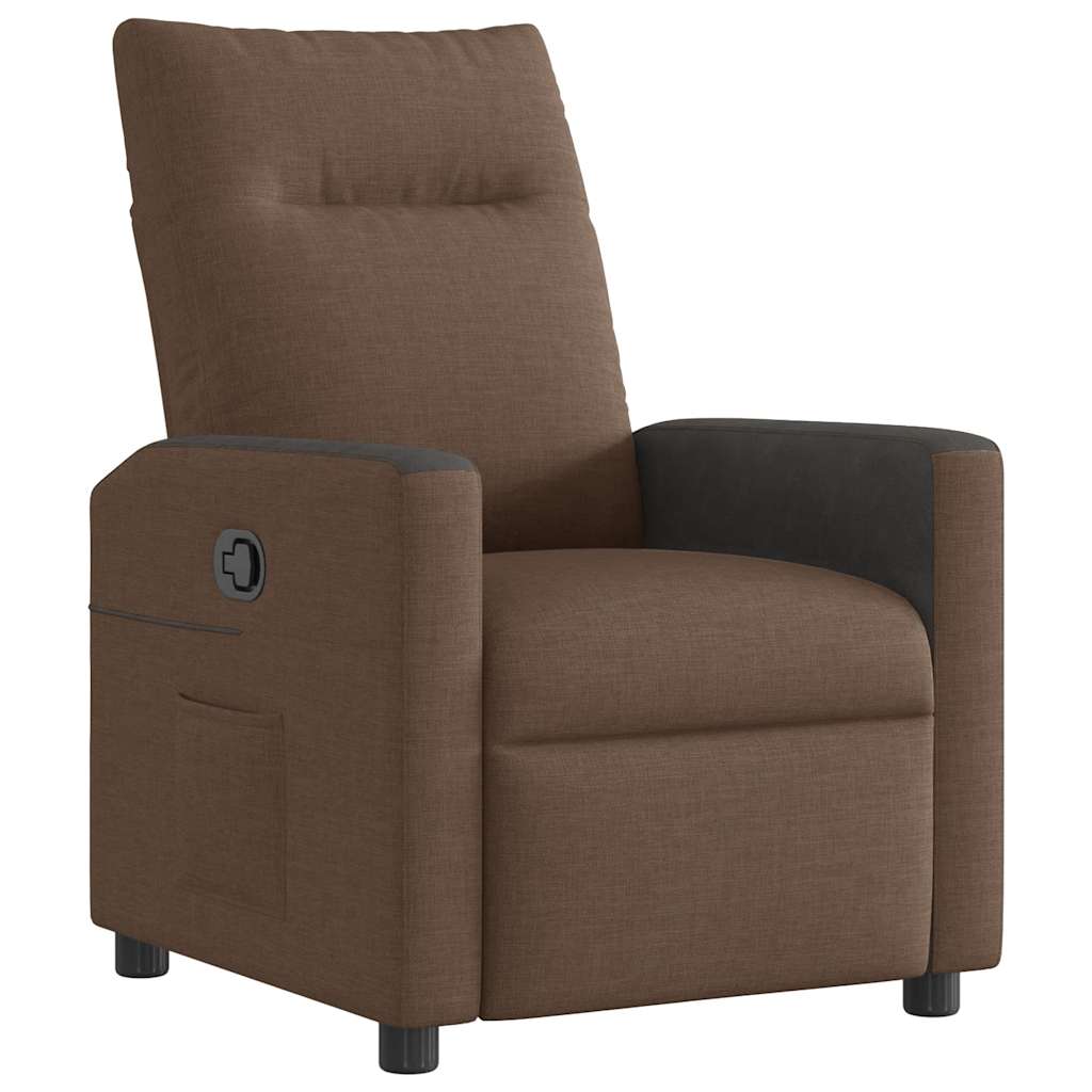 Fauteuil verstelbaar stof bruin is nu te koop bij PeponiXL, paradijselijk wonen!