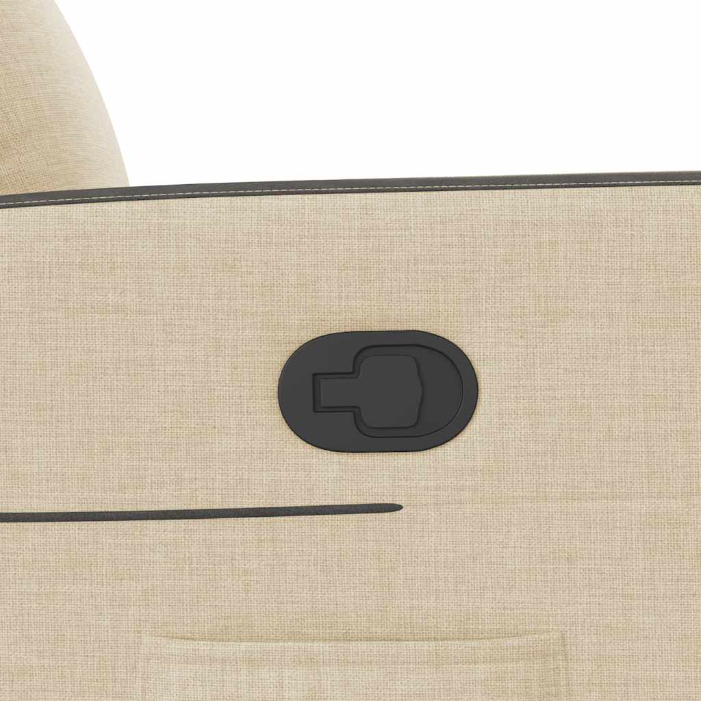 Fauteuil verstelbaar stof crèmekleurig is nu te koop bij PeponiXL, paradijselijk wonen!