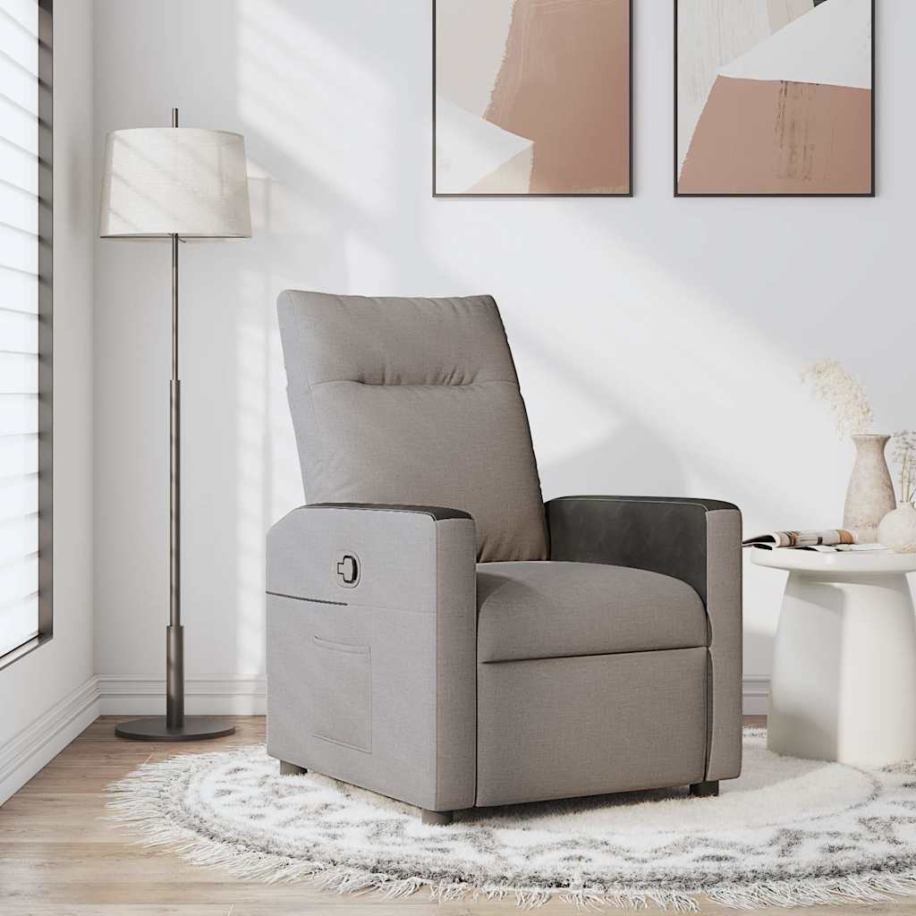 Fauteuil verstelbaar stof taupe is nu te koop bij PeponiXL, paradijselijk wonen!