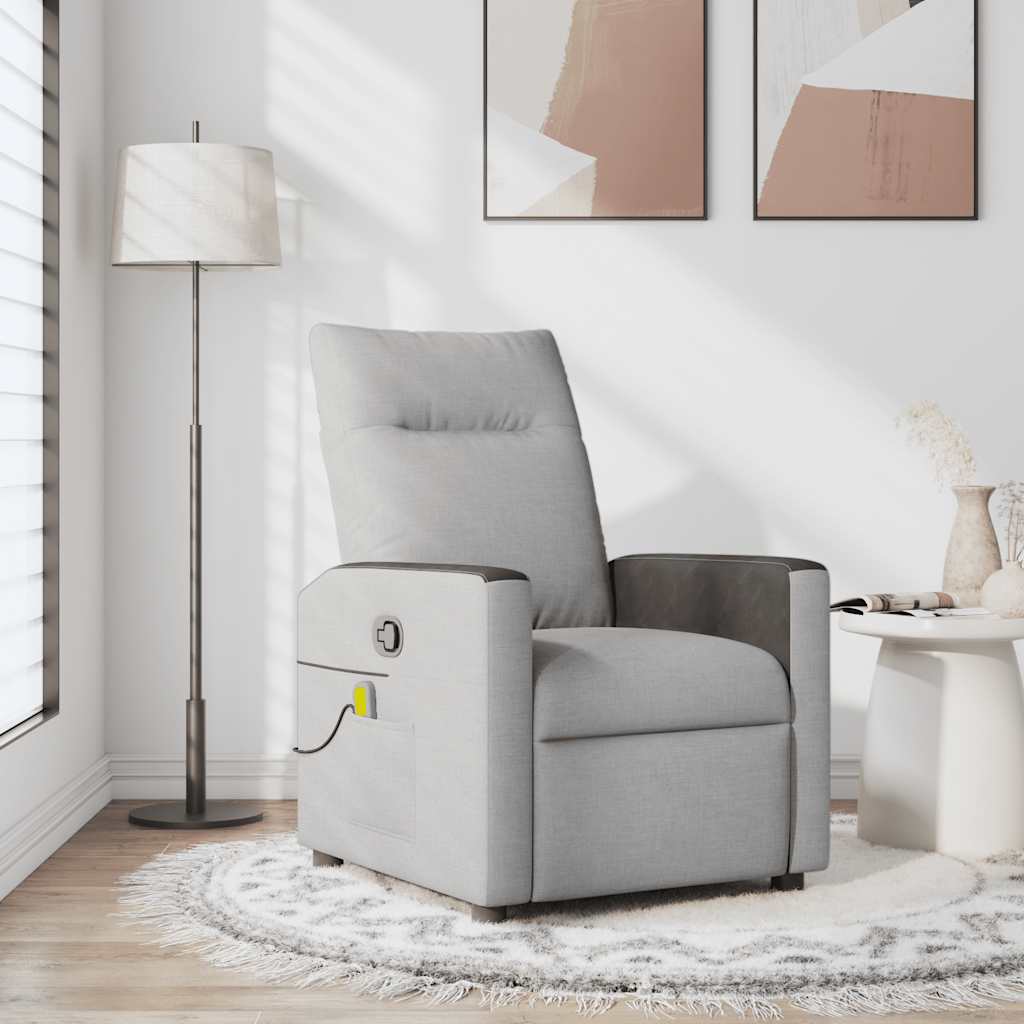 Massagestoel verstelbaar stof wolk grijs is nu te koop bij PeponiXL, paradijselijk wonen!