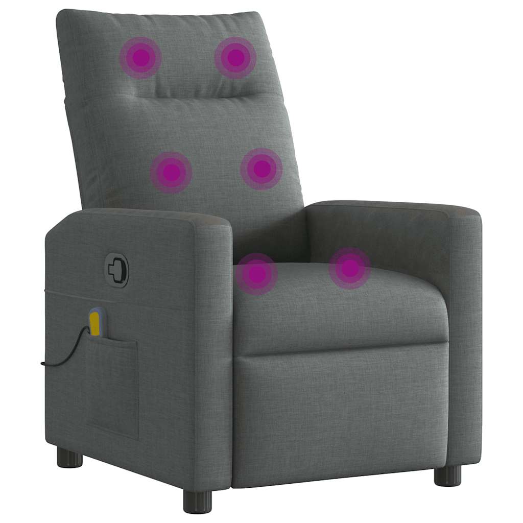 Massagestoel Donkergrijze Stof is nu te koop bij PeponiXL, paradijselijk wonen!