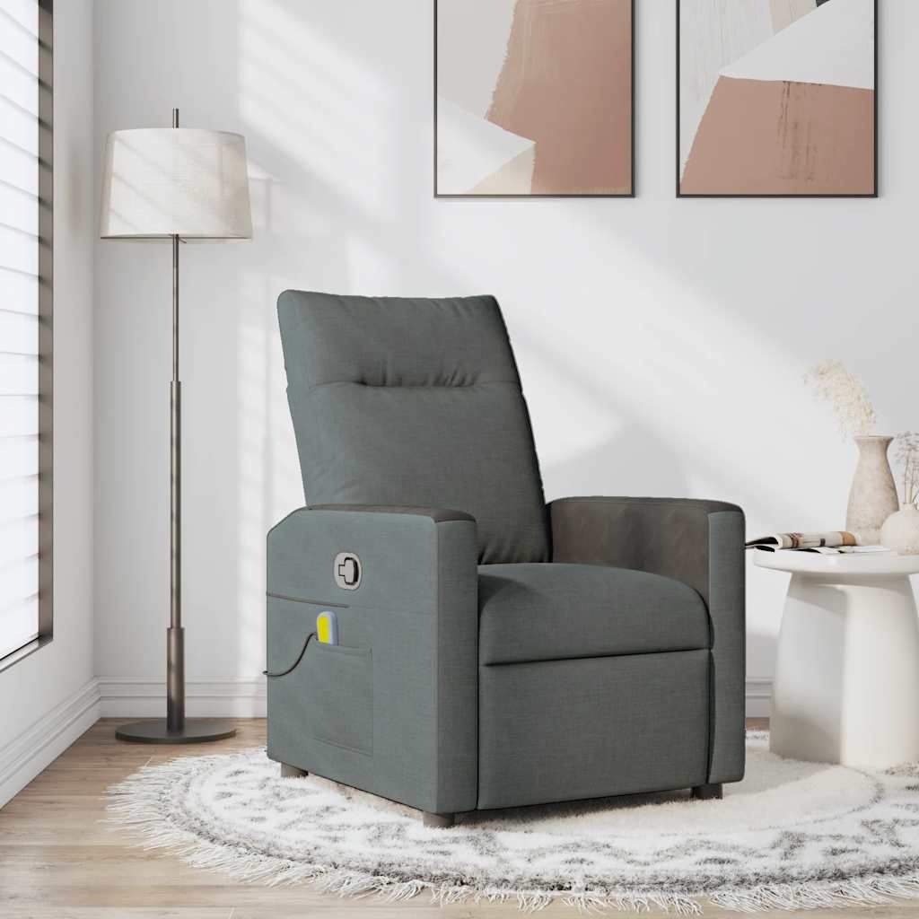 Massagestoel Donkergrijze Stof is nu te koop bij PeponiXL, paradijselijk wonen!