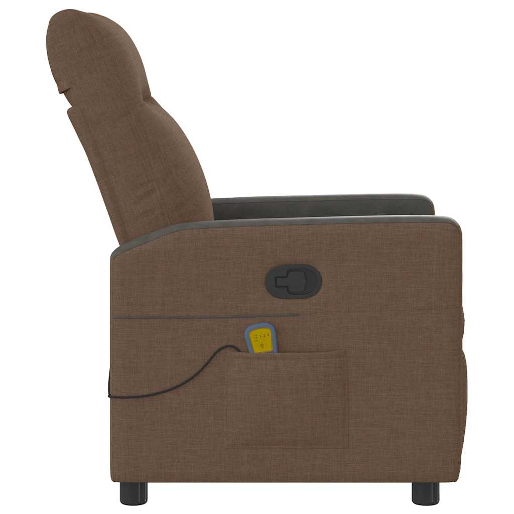 Massagestoel verstelbaar stof bruin is nu te koop bij PeponiXL, paradijselijk wonen!