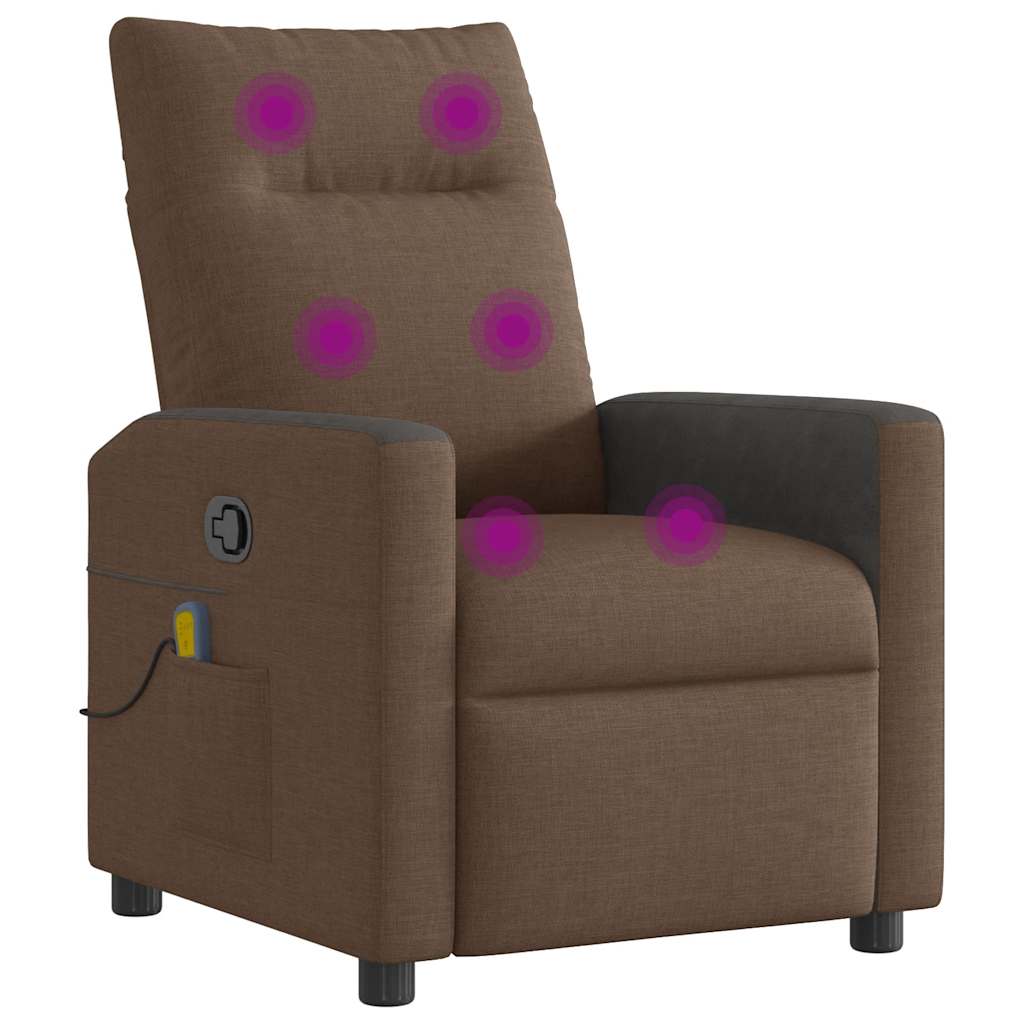 Massagestoel verstelbaar stof bruin is nu te koop bij PeponiXL, paradijselijk wonen!