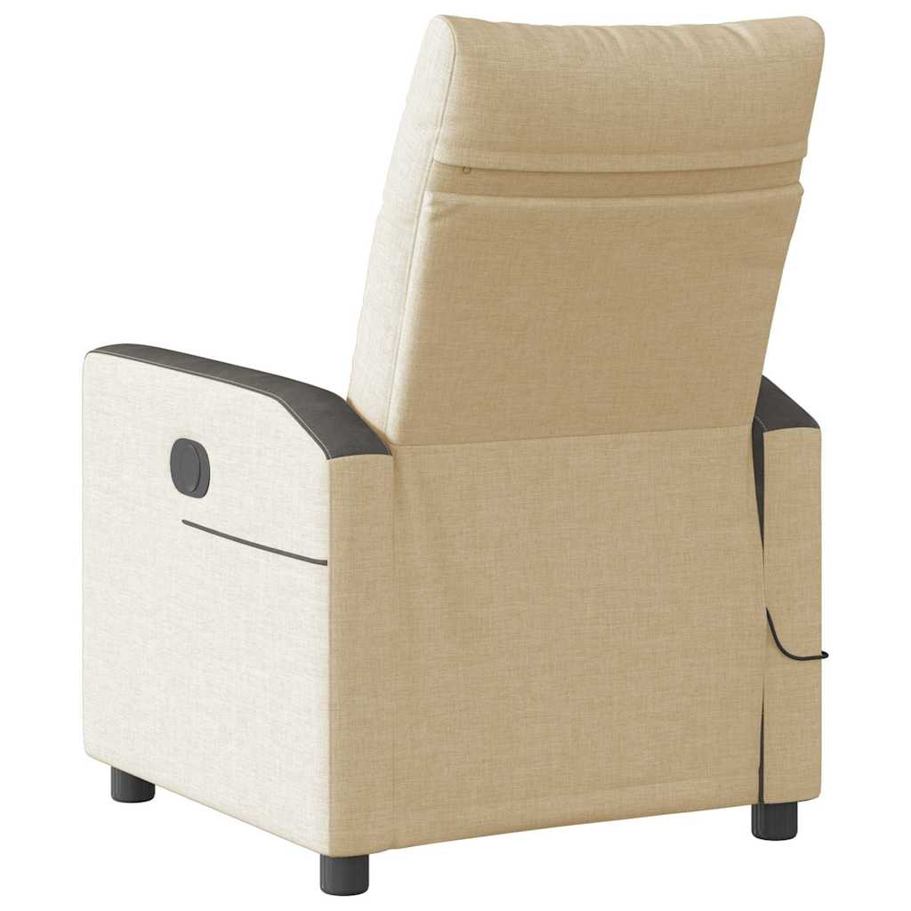 Massagestoel verstelbaar stof crèmekleurig is nu te koop bij PeponiXL, paradijselijk wonen!