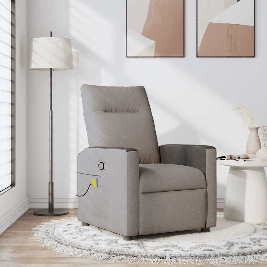 Massagestoel verstelbaar stof taupe is nu te koop bij PeponiXL, paradijselijk wonen!