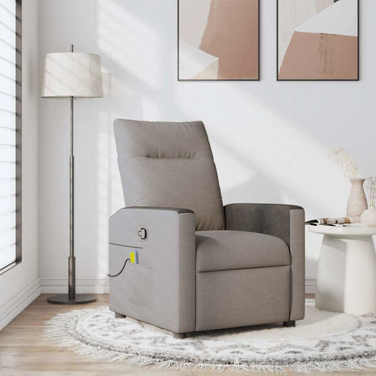 Massagestoel verstelbaar stof taupe is nu te koop bij PeponiXL, paradijselijk wonen!